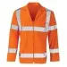 Orange poly cotton hi vis work jacket