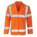 Orange poly cotton hi vis work jacket