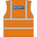 Orange Security hi vis vest