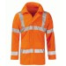 Waterproof Orange flexible hi vis coat go rt 3279