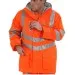 Pulsarail Padded Waterproof Orange Hi Vis Storm Coat  PR502