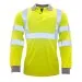 Flame Resistant Anti-Static Hi-Vis Long Sleeve Polo Shirt
