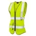 Ladies Hi Vis Vest With Pockets Leo WL11 Orange