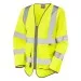 Womens Long Sleeve Zip Hivis Vest With Pockets Yellow