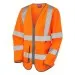 Womens Long Sleeve Zip Hivis Vest With Pockets Orange