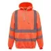 HVK05 Personalised Pull-Over Hivis Hoodie Orange Front