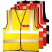 Hi Vis Vest With Red And Silver Fire Marshal Print