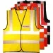 Hi Vis Vest With Red And Silver Fire Warden Print