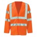 Flame Retardant Long Sleeve Hi Vis Vest FRHVJ03 Orange