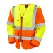 Leo S12 Long SLeeve hi vis vest Orange Yellow