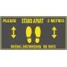 Social distance floor sticker rectangle
