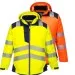 Portwest T400 Vision Hi-Vis Rain Jacket Yellow/Navy
