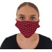 Face mask covering with heart pattern