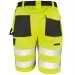 Yellow Hi Vis Safety Cargo Shorts Result Rear