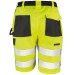 Yellow Hi Vis Safety Cargo Shorts Result Rear