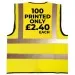 100 Screen Printed Hi Visibility Vests