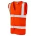Flame retardant hi vis vest Orange W08 en 533