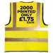2000 Custom Printed Hi Vis vests & Logo