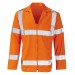 Orange Hivis Zipped Poly Cotton Work Jacket Orbit PCRTJ