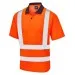 Leo Coolviz Two Tone Hivis Polo Shirt Orange