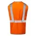 Orange Pull Apart Hi Vis Vest With Zip Pulsarail PR145 Rear