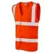 Flame retardant hi vis vest Orange W08 en 533