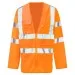 Orange long sleeve hi vis vest with pockets