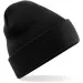 Embroidered Knitted Beanie Hat Beechfield BC045 Black