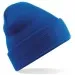 Embroidered Knitted Beanie Hat Beechfield BC045 Bright Blue