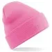 Embroidered Knitted Beanie Hat Beechfield BC045 Classic Pink