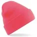 Embroidered Knitted Beanie Hat Beechfield BC045 Fluorescent Pink
