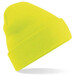 Embroidered Knitted Beanie Hat Beechfield BC045 Fluorescent Yellow