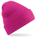 Embroidered Knitted Beanie Hat Beechfield BC045 Fuchsia