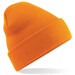 Embroidered Knitted Beanie Hat Beechfield BC045 Orange