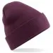 Embroidered Knitted Beanie Hat Beechfield BC045 PlumEmbroidered Knitted Beanie Hat Beechfield BC045