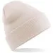 Embroidered Knitted Beanie Hat Beechfield BC045 Sand