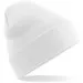 Embroidered Knitted Beanie Hat Beechfield BC045 White