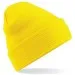 Embroidered Knitted Beanie Hat Beechfield BC045 Yellow