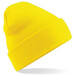 Embroidered Knitted Beanie Hat Beechfield BC045 Yellow