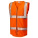 Flame Retardant And Anti Static Hi Vis Vest With Zip Leo W25 Orange