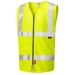 Flame Retardant And Anti Static Hi Vis Vest With Zip Leo W25 Yellow