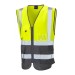 Hi Vis Vest with Pockets Leo W11 Yellow/Grey