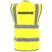 Hi Vis vest with warehouse print