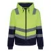 Regatta Pro hi-vis full zip hoodie TRF625 Yellow/Navy